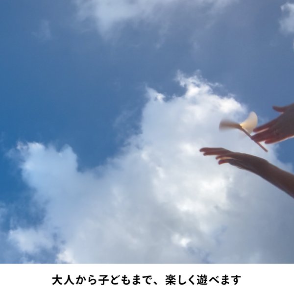 画像2: 木トンボ(モクトンボ) ワークショップキット 竹とんぼより軽くて安全 オリジナル印刷可能 (2)